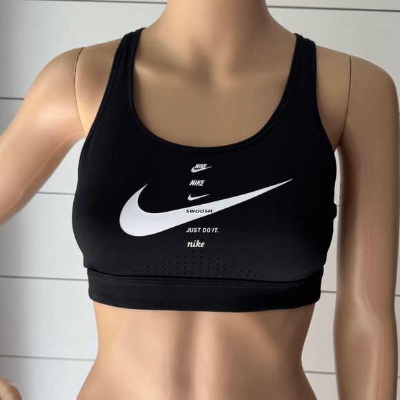 Nike Black Sports Bra with Racerback and Moisture-Wicking Fabric Sz S - Picture 2 of 12